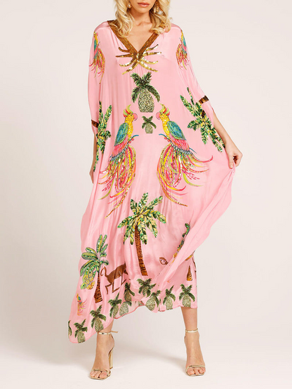 Luftiges Sommerkleid Mit Tropischem Flair Und Palmenprint – Perfekt Für Sonnige Strandtage