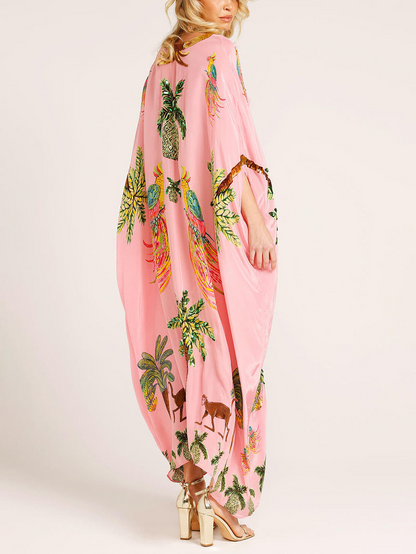 Luftiges Sommerkleid Mit Tropischem Flair Und Palmenprint – Perfekt Für Sonnige Strandtage