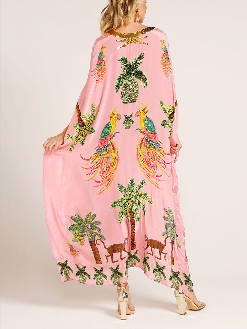 Luftiges Sommerkleid Mit Tropischem Flair Und Palmenprint – Perfekt Für Sonnige Strandtage